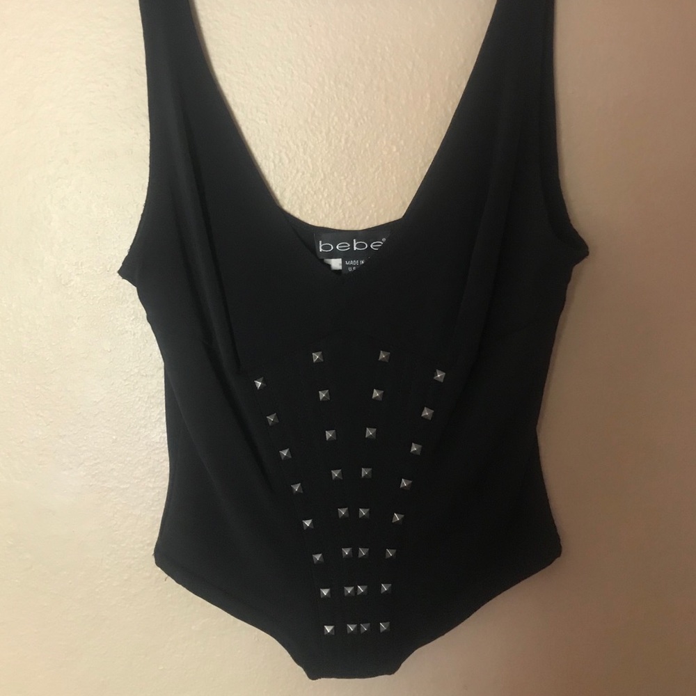 Bebe studded crop top